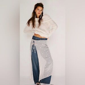 NWT Free People Women's Embellished Apron Sarong